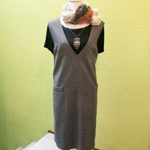 🍒BOGO! NWT Sag Harbor Houndstooth Dress, Sz. 18,